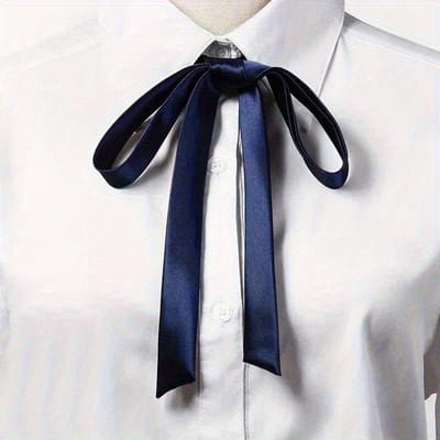 Kleine stropdas Strik College Stijl Schooluniform Shirt Accessoires Heren Dames Lange Sectie Streamers Kragen Bloemen 1PC Vloot