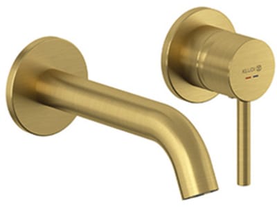Kludi Bozz - Inbouw wastafelkraan, 2-gats installatie, geborsteld goud 38244N076