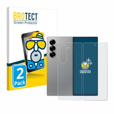 BROTECT - Screenprotector voor Samsung Galaxy Z Fold 6 5G (Voor+Achter) - Folie Beschermfolie matte 2 Stuks