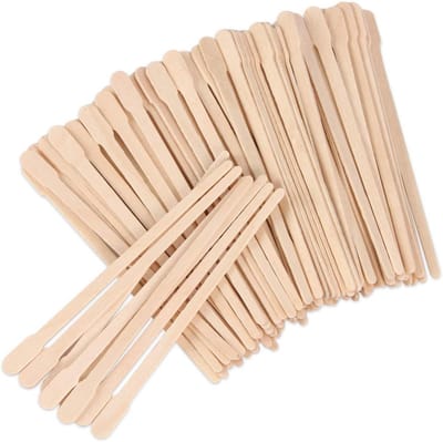 Wax Sticks - Ontharingsspatels - Gezichtsverzorging - Natuurlijk berkenhout - 200 Stuks - Houtkleur