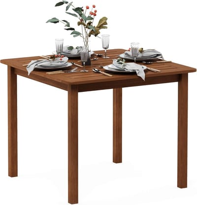 Vierkante Houten Buiten Tafel in Teaklook