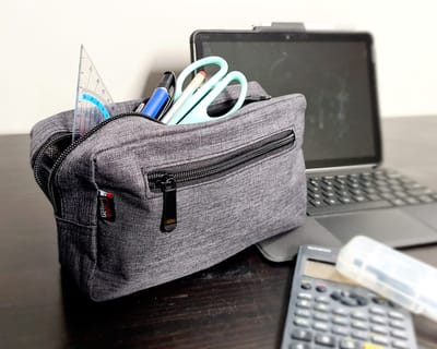 Etui Jongens - Etui Meisjes - Etui Voor School - Unisex - Donkergrijs/zwart