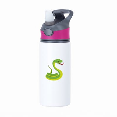 Hacebo® - Slangen waterfles met rietje roze - Slang - Dieren liefhebbers - Reptielen - dierentuin - water fles - 650ML