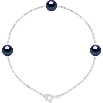 Armband 3 Echte Cultiveerde Zoetwaterparels Rond 7-8 mm