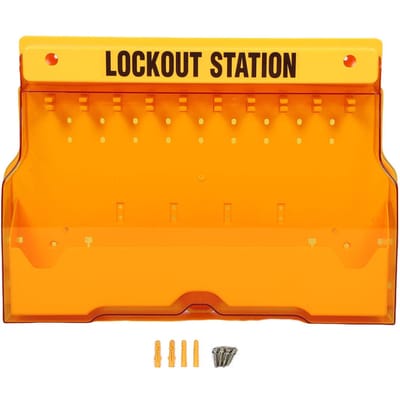 Lockout Tagout Station PC Wandmontage Multifunctioneel LOTO Elektrische Lockout Tagout Bord voor yellow