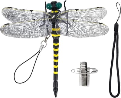 Decoratieve Draakvlieg Clip voor Hoeden en Rugzakken - Realistische Tuinaccessoire voor Binnen en Buiten, Perfect voor Planten en Tuinpalen