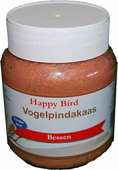 Happy Bird Vogelpindakaas in Pot Bessen 360 gr