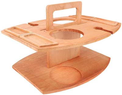 Allecto - Opvouwbare Picknicktafel - Lichtgewicht - Ideaal voor Buiten - Perfect voor Picknick en Camping - Paulownia Hout - Draagbare Fruittafel
