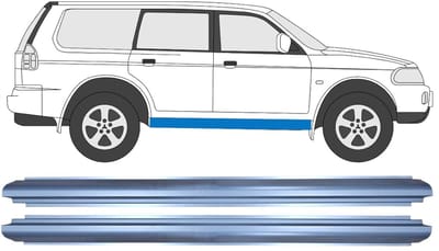 Reparatie dorpel voor Mitsubishi Pajero Sport 1996-2008 / Links = Rechts / Set