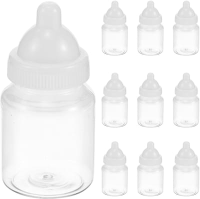 Dailygoods- Snoepdoosjes 12 stuks - Herbruikbare Bonbondoosjes - Flesvormig Ontwerp - Witte Snoepdoosjes - Ideaal voor Feestjes - Afmetingen 8,30 x 4,00 x 4,00 cm - Snoepcontainer