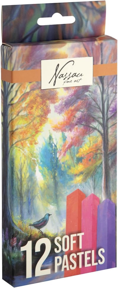 Pastelkrijt nassau fine art zacht 12 stuks assorti | 12 stuks