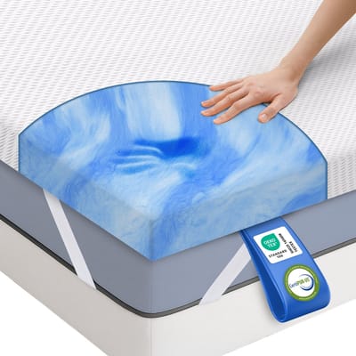 Traagschuim Topdekmatras 90x200 cm – 5cm – Verkoelend, Ademend & Ondersteunend Topper Matras – Anti-allergie – CertiPUR – Luxe Matrastopper