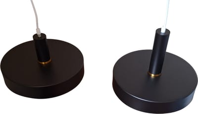 Hanglamp Zwart set van 2 lampen met witte binnenkant - Scaldare Trapani