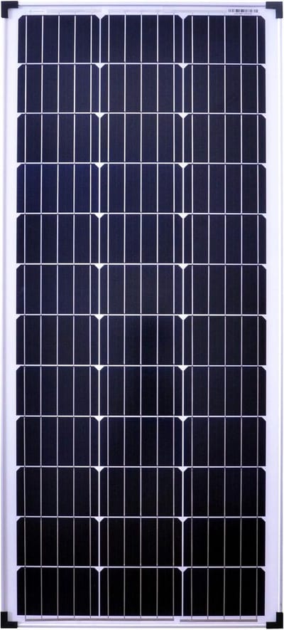 Zonnepaneel 100W - Fotovoltaïsch paneel - Energie opwekken - Monokristallijn A-klasse - 120 x 54 cm - Zwart