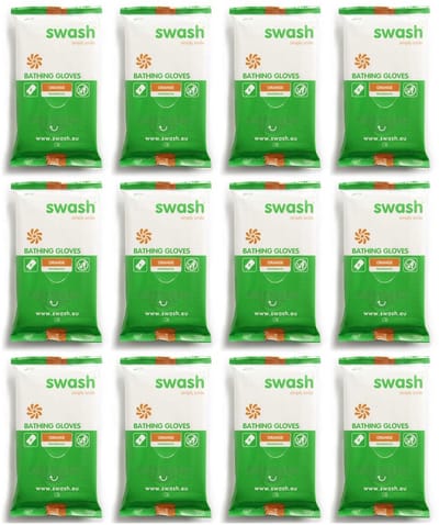 Swash Washandjes Geparfumeerd Oranje - 12 x 8 Stuks voordeelverpakking