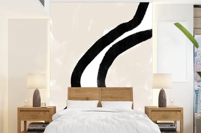 Behang - Fotobehang Abstract - Lijn - Design - Pastel - Breedte 160 cm x hoogte 220 cm