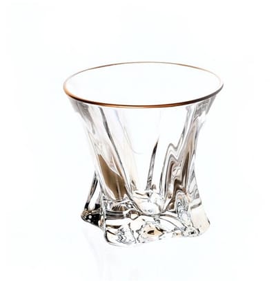 Gouden randje glas Cooper - luxe whisky tumbler - Bohemia Kristal - waterglas - set 6 stuks