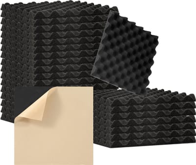 24X Akoestische panelen geluidsabsorberende schuimpanelen voor podcasting, opnamestudio's, kantoren,Golfpatroon 30x30x2.5cm
