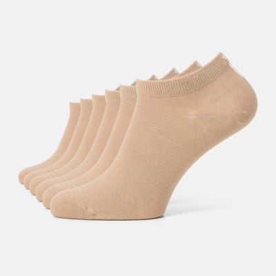 Enkelsokken die niet afzakken - Maat 35-38 - voor Dames en Heren - Naadloze sokken - Beige sokken - Sneakersokken Dames en Heren - Sokken