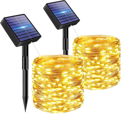12m Zonne-Lichtsnoer 120 LED 8 Functies IP65