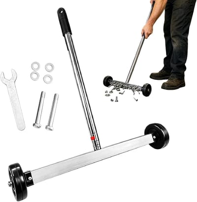 Magnetische Grijper - Rol Gereedschap - Metaal Oprapen - Lichtgewicht Ergonomisch - 44 cm Lengte - Zilver