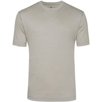Desoto T-Shirt Roundneck Uni Piqué Light Stone / male