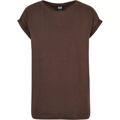 Urban Classics Extended Shoulder Tee Dames T-shirt - bruin - M