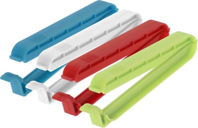 Excellent Houseware Keuken afsluitclips/vershoudclips - 8x stuks - multi-kleur - 10 cm