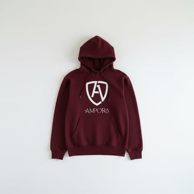 AMPORA - Hoodie Dames & Heren - Bordeauxrood - 100% Katoen & Soft Fleece - Sporttrui