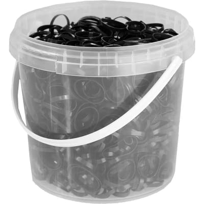 Set van 1800 siliconen manenelastieken Horze Premium