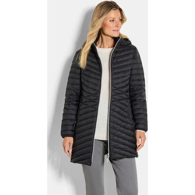 Donsmantel met elegant stiksel - zwart - Gr. 19 van Goldner Fashion