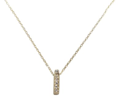 Gouden ketting met I zirkonia hanger
