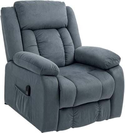 Sta op stoel - Relaxfauteuil - Zetel - Stof - 1 persoons - Met armleuning - Zeer comfortabel - Elektrisch - Grijs