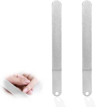 Set van 2 Professionele Dubbelzijdige Metalen Nagelvijlen voor Manicure en Pedicure