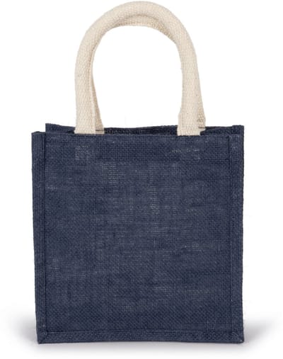 Kimood Shopper van jutecanvas - klein model KI0272 - Midnight blue - One size