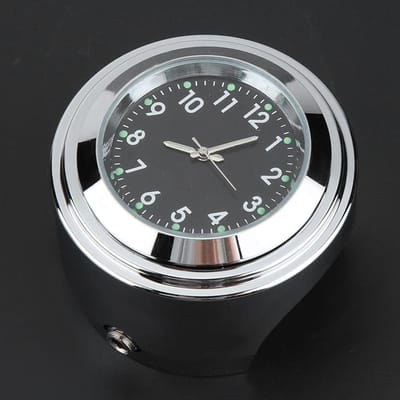 7 8  1  Montre de Guidon de Moto Cadran Horloge à Affichage Précis de l'Heure (Noir) white