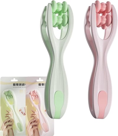 Dubbele Vinger Massage Roller voor Acupressuur en Spierontspanning - Handmassage voor Stressverlichting en Pijnverlichting