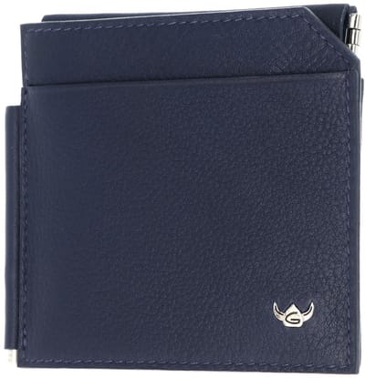 Golden Head Leren kaarthouder geldclip Capri Clip-Scheintasche 1960 Blau donkerblauw