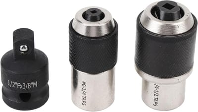 Kraan Socket Set - Tap Extractor - Draad Maken - Verstelbare Kaak - M3-M12 - Zilver