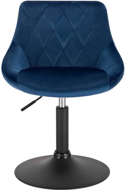 Barkrukken Set Blauw - Verstelbaar, Velvet en Industrial - Voor Eetkamer, Keuken en Woonkamer