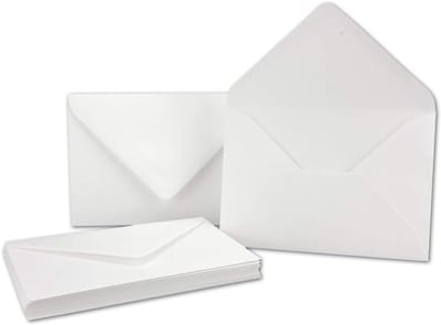 150 Witte Ribbel Enveloppen DIN B6 (12,5x17,6 cm) met Zijdevoering voor Kaarten en Feestelijke Post