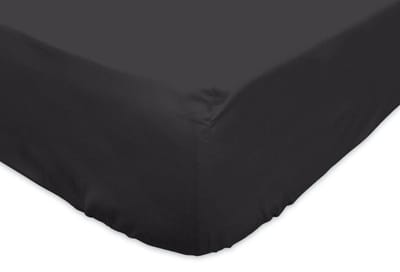 Hoeslaken FLANEL donker grijs 90 x 200 hoek 30cm