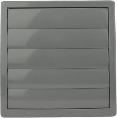Ventilatie rooster - Insectenwering - Luchtcirculatie - Verstelbare lamellen - 150 mm - Grijs