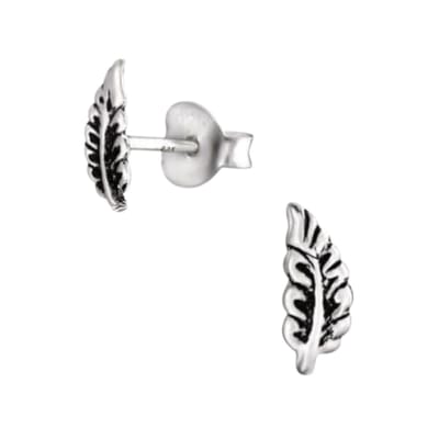 Aramat Jewels | Oorbellen | Zilveren Blaadje Oorbellen Antieklook – 8x3mm | | | |3mm | Zilver | Kinderen, Volwassenen | Verkleurd niet