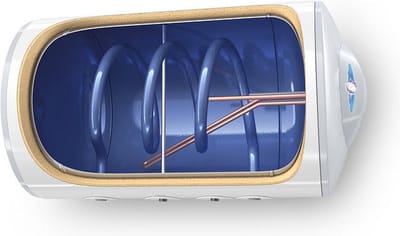 Elektrische Bi-Light boiler met warmtewisselaar voor alternatieve energie bron 80 liter | horizontaal