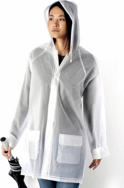 Scoby - Regenjas Transparant - Met Capuchon - Wandelen en Fietsen - Onderweg - Raincoat - Lengte tot de knieën