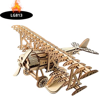 Livano Bouwpakket Hout - Kinderen - Volwassenen - Bouwpakketten Volwassenen - Boot - Houten Puzzel - 3D - Vliegtuig