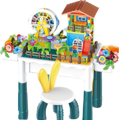 JMKA activiteiten tafel - speeltafel voor kinderen- Bouwtafel-Speelgoed- Zandtafel- Activiteiten tafel- 4 IN 1 SPEELTAFEL - 154 DELIG - speeltafel - activiteiten tafel - kindertafel - zandtafel - watertafel speelgoed - bouwstenen - blokkentafel -