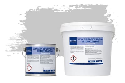Wixx 2K Epoxy AQ 750 Betoncoating - 5kg - RAL 7047 | Telegrijs 4