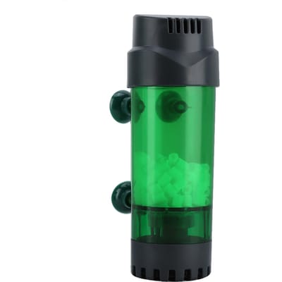 Aquarium Dubbel Biochemisch Filter Aquarium Fysieke Sponsfilters met Zuignap(LH600) black